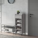 vidaXL Étagère à chaussures Sonoma gris 40x36x105 cm Bois ingénierie