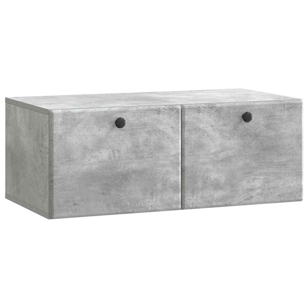 vidaXL Meuble TV mural 78 5 x 41 x 30 cm Gris béton Bois d'ingénierie