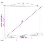 vidaXL Écran de projection avec trépied 72" 4:3