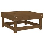 vidaXL Salon de jardin 5 Pièces marron miel bois de pin massif