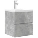 vidaXL Ensemble de meubles de salle de bain 2 Pièces gris béton