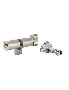 THIRARD - Cylindre adaptateur rond à bouton T2 BLCT  38Bx38mm  diamètre 22mm  4 clés - THIRARD