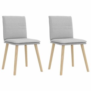 vidaXL Chaises à manger lot de 2 gris nuage tissu