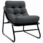 vidaXL Mobilier de jardin avec coussin 2 Pièces Noir 60 5 x 81 x 71 cm