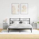 vidaXL Cabinet de chevet avec 2 Pièces Gris béton 39 x 34.5 x 50 cm