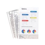Sachet de 50 pochettes perforées polypro lisse 6/100° A4 EXACOMPTA