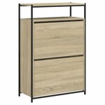 vidaXL Armoire à chaussures chêne sonoma 75x34x112cm bois d'ingénierie