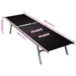 vidaXL Chaise longue Acier et textilène Noir