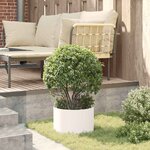 vidaXL Pots de jardin 5 Pièces Blanc 30 x 30 x 20 cm Acier