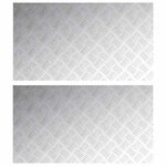 vidaXL Plaques à damier 2 Pièces Argent 90 x 50 cm Aluminium