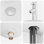vidaXL Meuble lavabo mural Blanc 49 5 x 35 x 63 cm Bois d'ingénierie