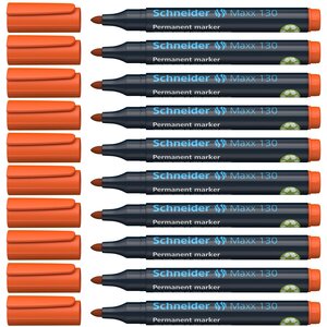 Marqueur permanent Maxx 130 orange x 10 SCHNEIDER