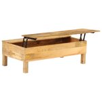 vidaXL Table basse Bois de manguier massif 110x55x35 cm