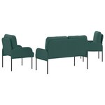 vidaXL Ensembles de canapés 3 Pièces Vert foncé 115 x 56 x 80 cm