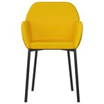 vidaXL Chaises à manger lot de 2 Jaune Velours