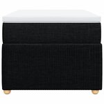 vidaXL Sommier à lattes de lit et matelas Noir 80x200 cm Tissu
