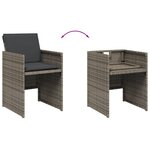 vidaXL Chaises de jardin avec coussins lot de 4 gris résine tressée