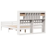 vidaXL Lit bibliothèque sans matelas blanc 150x200 cm bois pin massif