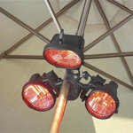 Lampe chauffante de parasol electrique - 1500w -  - aluminium