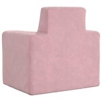 vidaXL Canapé pour enfants Rose Peluche douce