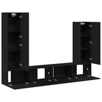 vidaXL Ensemble meuble TV 6 Pièces Chêne noir 30.5 x 30 x 110 cm
