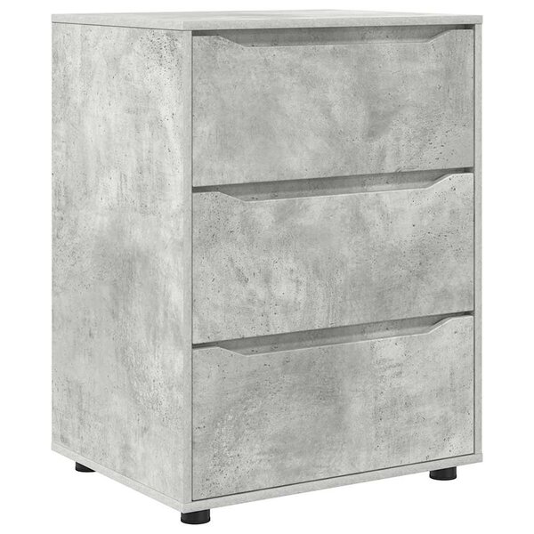 vidaXL Armoire de rangement Gris béton 60 x 48 x 81 cm