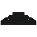 vidaXL Jardinière Noir 80x80x27 cm Bois massif de pin