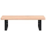 vidaXL Étagère de vasque murale acier et bois massif de hêtre