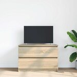 vidaXL Meuble TV chêne sonoma 80x35x54 cm bois d'ingénierie