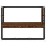 vidaXL Étagère murale avec barre chêne marron 40x25x30 cm