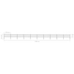 vidaXL Clôture de jardin avec dessus en lance Acier 17 x 0 8 m Noir