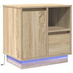 vidaXL Cabinet de chevet avec tiroir Chêne Sonoma 50 x 34 5 x 50 cm.