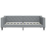 vidaXL Lit de jour avec lit gigogne gris clair 90x190 cm tissu