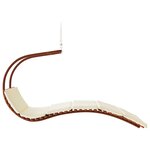 vidaXL Chaise à bascule avec coussin tissu et bois massif de peuplier