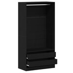 vidaXL Armoire en Chêne Noir - 100 x 50 x 200 cm - Conçue en Bois d'Ingénierie