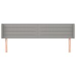 vidaXL Tête de lit avec oreilles Gris clair 163x16x78/88 cm Tissu