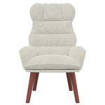 vidaXL fauteuil Crème 69 x 74 x 93 cm Velours