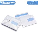 Lot de 100 enveloppes blanches c5 avec fenêtre - gamme courrier+