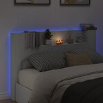 vidaXL Armoire tête de lit avec LED blanc 160x16 5x103 5 cm