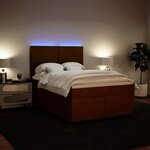 vidaXL Sommier à lattes de lit avec matelas Rose 140x200 cm Velours