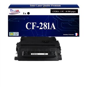 T3AZUR -Toner compatible avec HP CF281A (81A) pour HP LaserJet Enterprise M630z  M604dn  M604n  M605dn  M605n  M605x  M606dn  M606x  M630dn  M630f  M630h