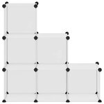 vidaXL Cubes de rangement 6 Pièces Transparent PP