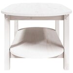 vidaXL Table basse Blanc 110x55x45 cm Bois massif de pin