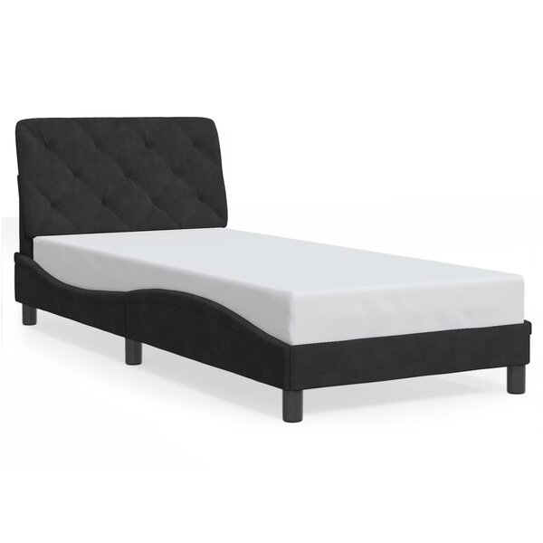 vidaXL Cadre de lit sans matelas noir 80x200 cm velours