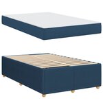 vidaXL Cadre de lit avec matelas Bleu 120 x 200 cm tissu