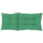 vidaXL Coussins de chaise de jardin à dossier haut lot de 6 vert tissu