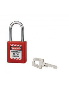 THIRARD - Cadenas de consignation 40mm anse acier 38mm Rouge variure B3 - Thirard