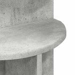 vidaXL Table d'appoint Gris béton Ø 39 5 x 55 cm Bois d'ingénierie