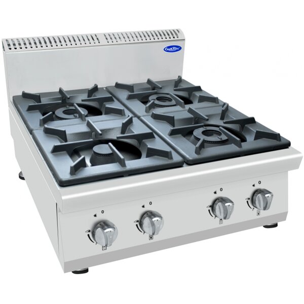 Piano de cuisson gaz professionnel série 900 - 4 feux à poser -  atosa -  - acier inoxydable 800x900x652mm