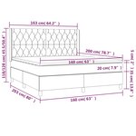 vidaXL Sommier à lattes de lit matelas et LED Gris foncé 160x200 cm
